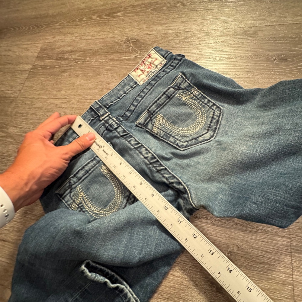 True Religion Super Skinny Jeans Women 28 Blue Cotton Big T Y2K Streetwear 28x29 - Picture 10 of 14